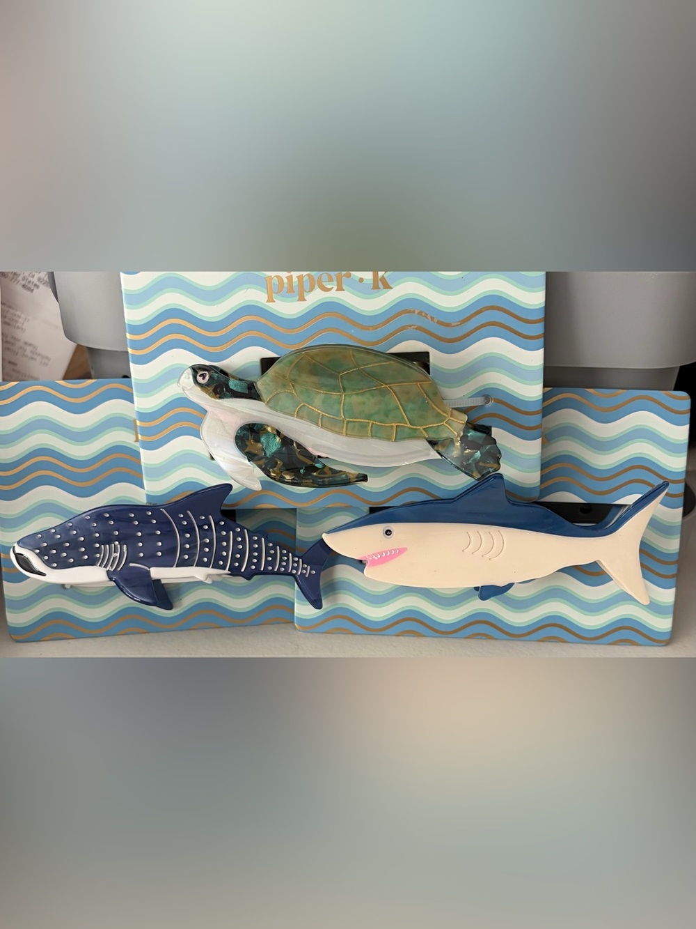Piper K Set of 3 Ocean Themed Hair Claws